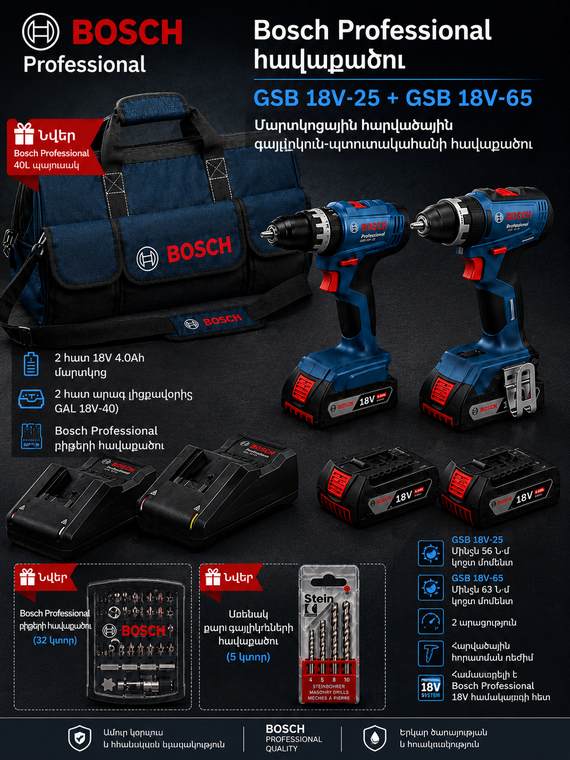Bosch Professional GSB 18V-65