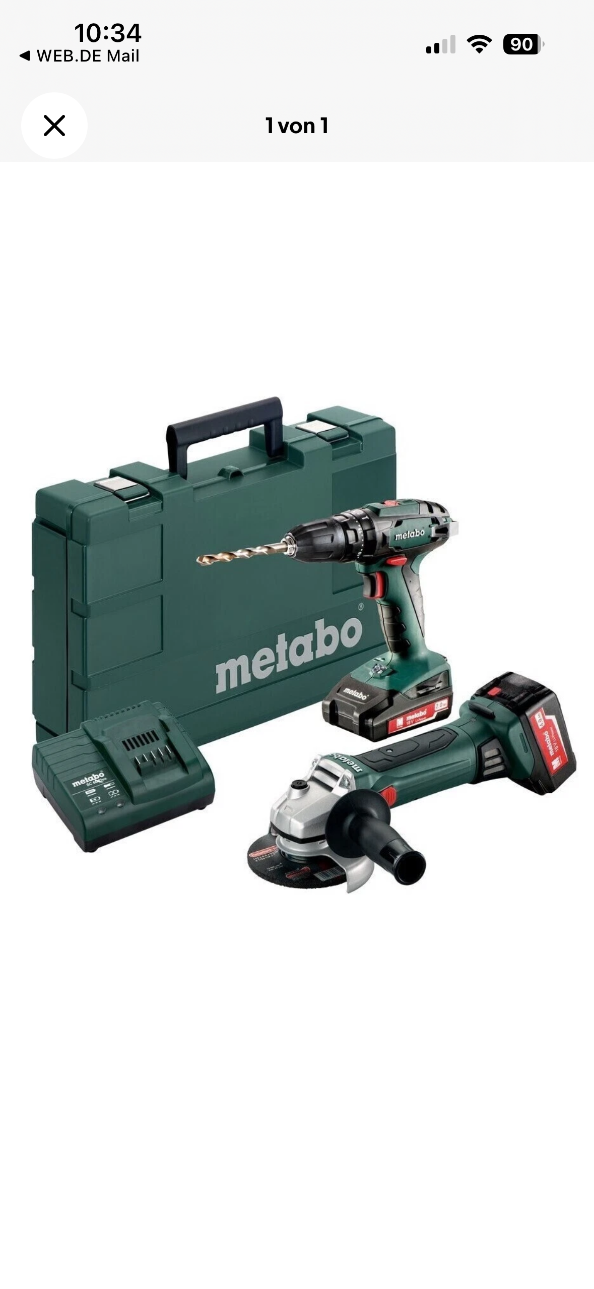 Metabo Combo Set 2.4.3 18V (BS 18 + W 18 L 9-125)